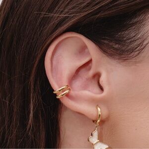 Double Hoop Earring Cuff